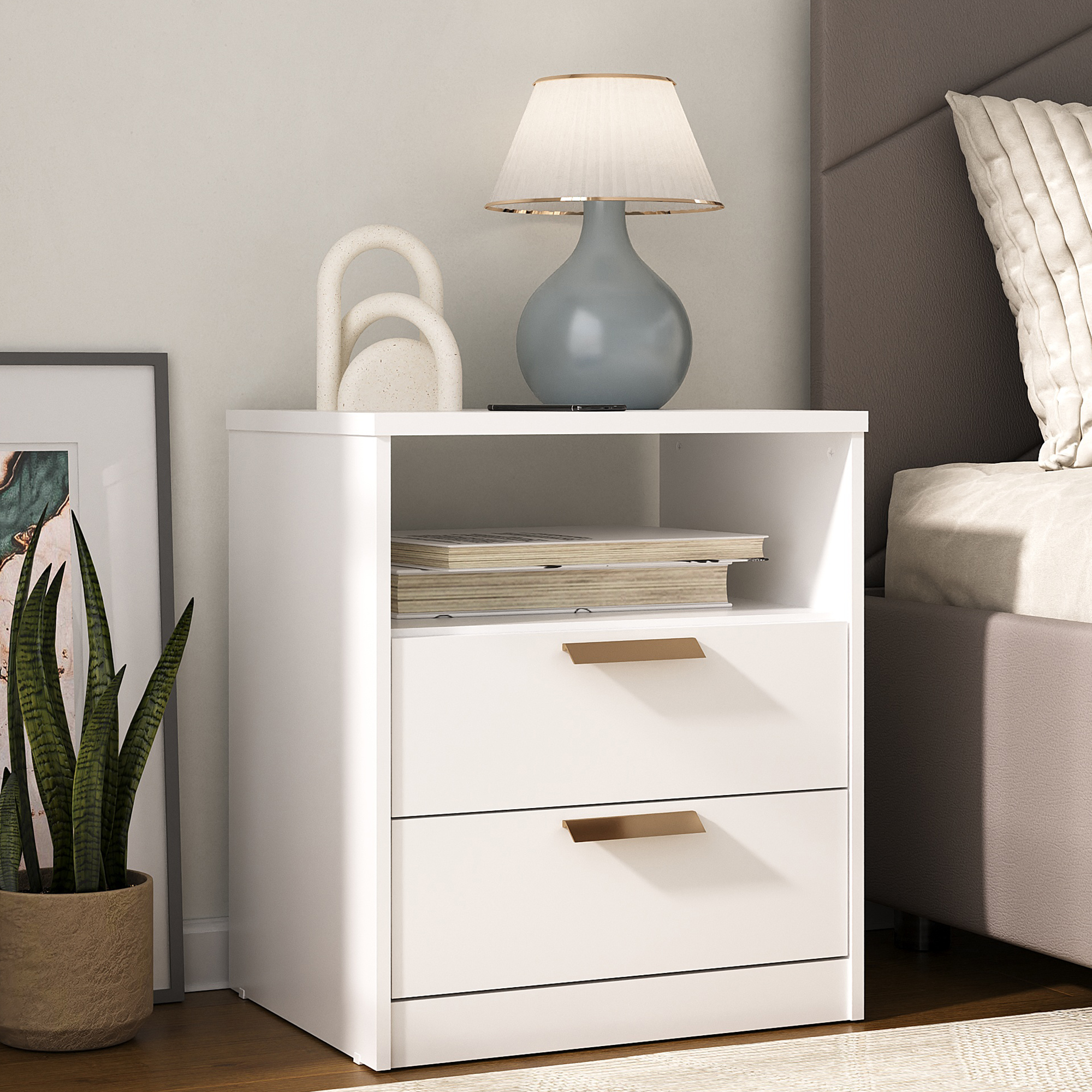 Mesa de noche Divino Blanco